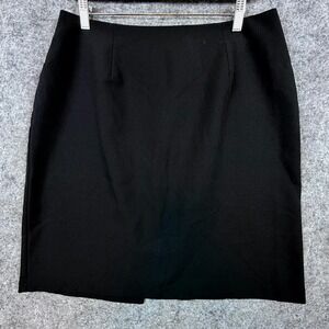Vintage Danielle B‎ Pencil Skirt Womens 14 Black Office Neutral Capsule Basics